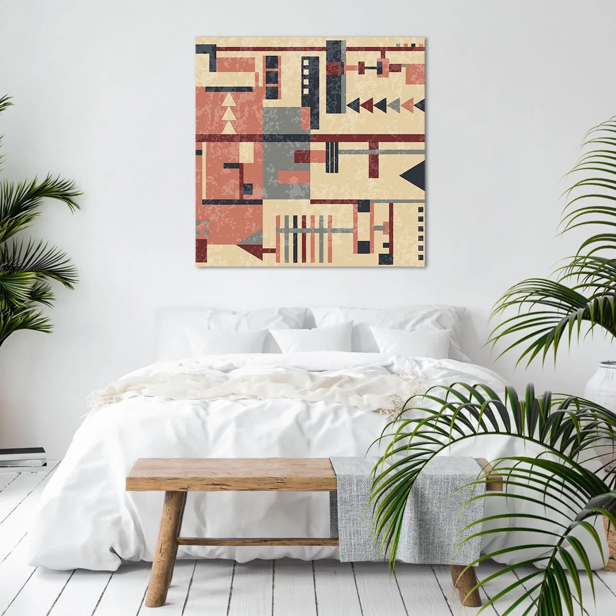 Obraz na plátně - Vodorovná a svislá kombinace - 70x70 cm