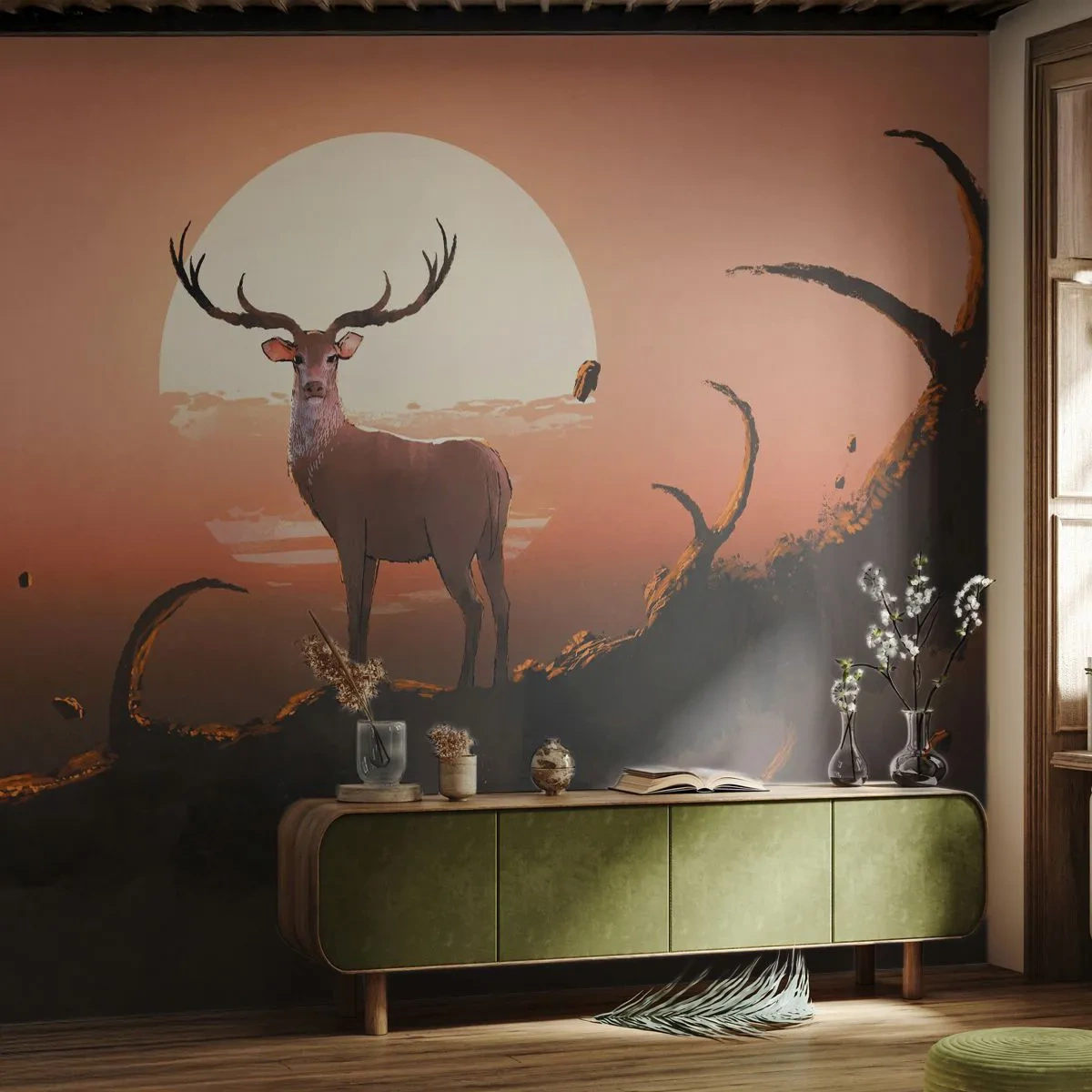 Fototapeta Standard Eco - Tato noc se nepodobá jiným - Abstrakce, Jelen, Kus - 400x280 cm