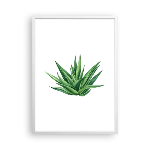 Plakát v bílém rámu - Zelená – síla – život - 50x70 cm
