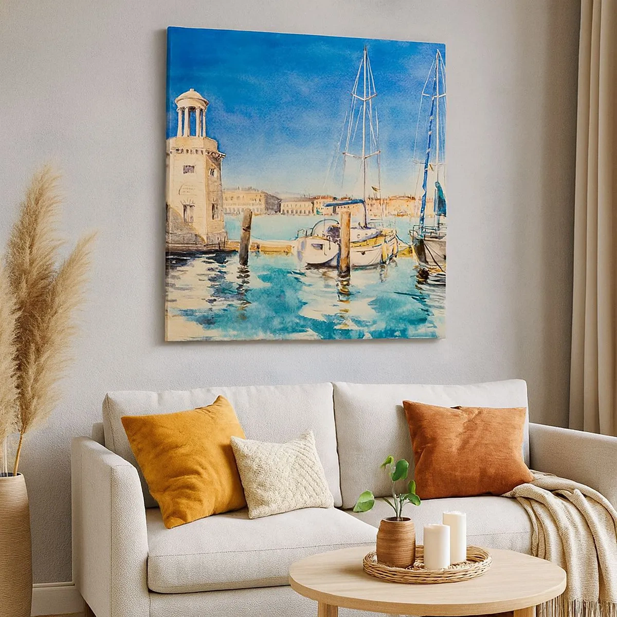 Obraz na plátně - Slunečná laguna - 30x30 cm