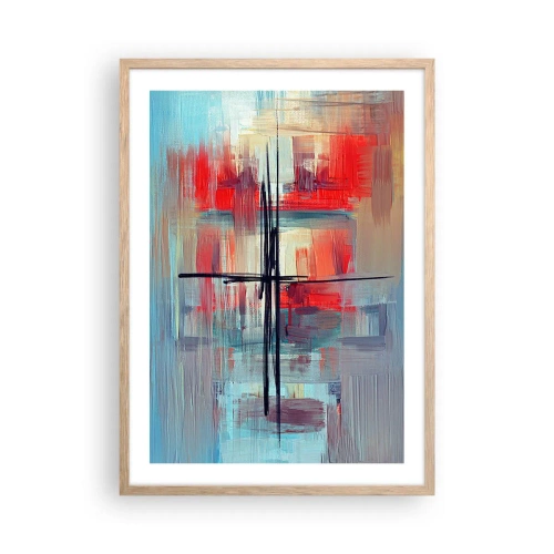 Plakát v rámu světlý dub - Krajina v neznámé dimenzi - 50x70 cm