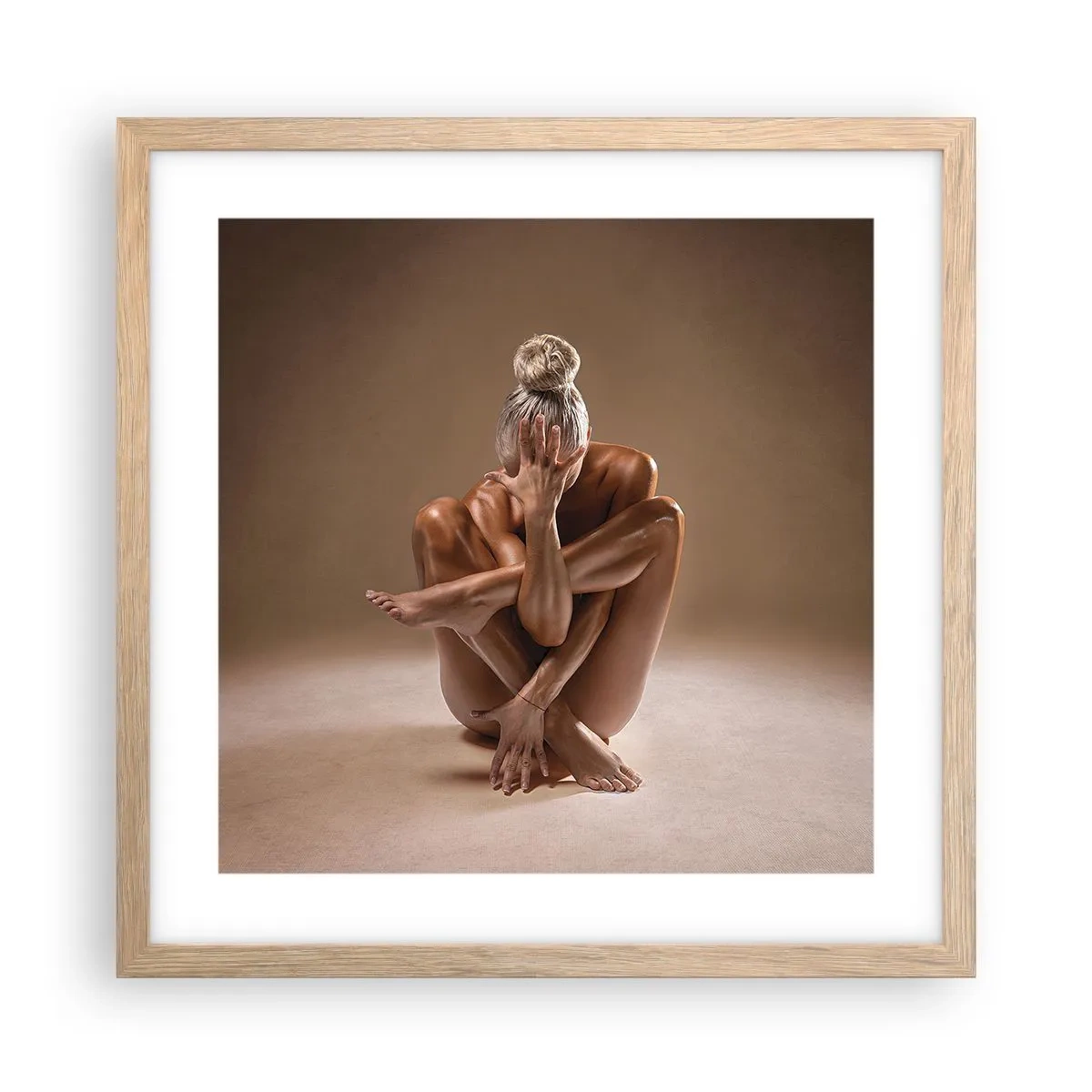 Plakát v rámu světlý dub - Jednota těla a ducha - 40x40 cm