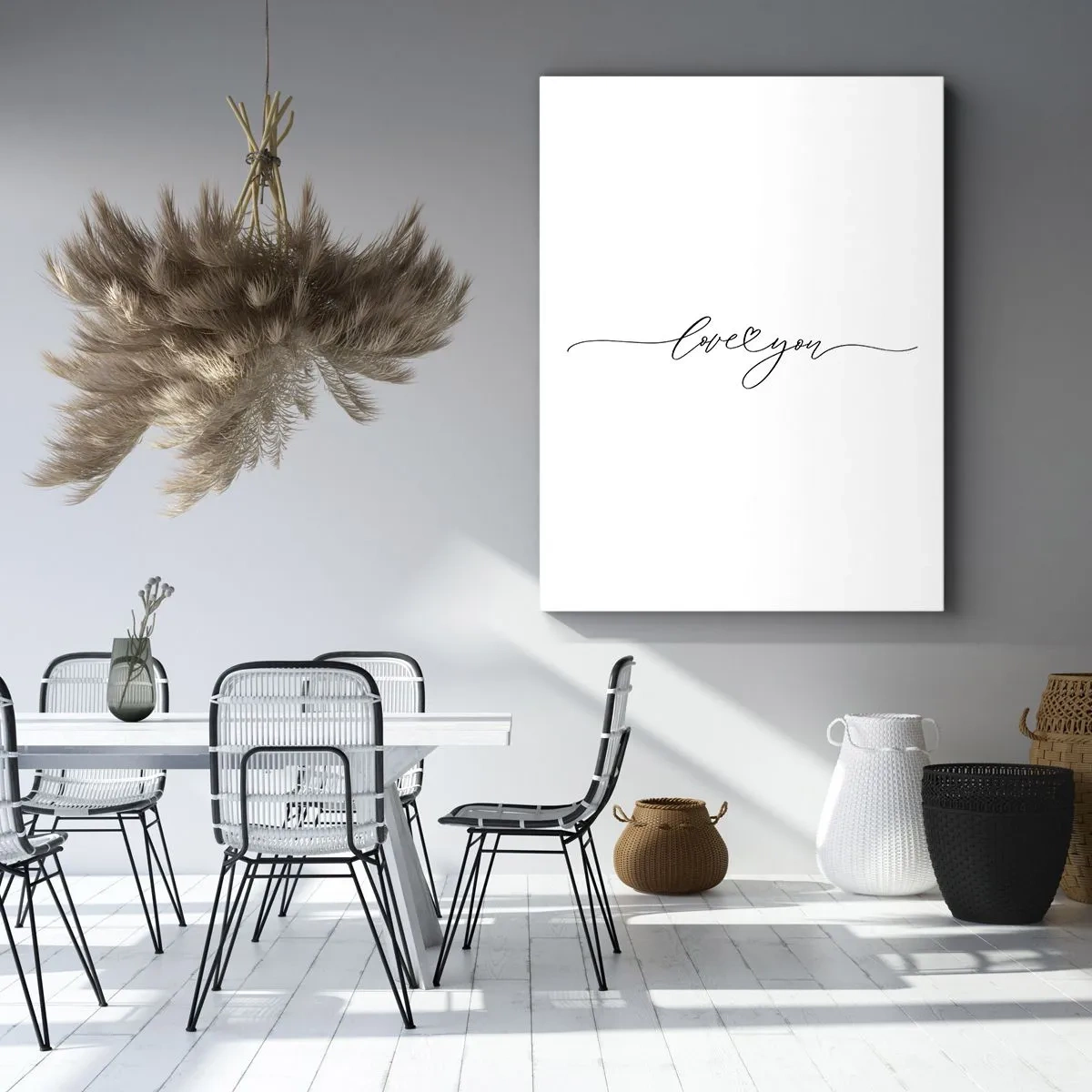 Obraz na plátně - Černé na bílém - 50x70 cm