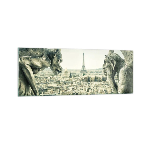 Obraz na skle - Pařížské povídání - 140x50 cm