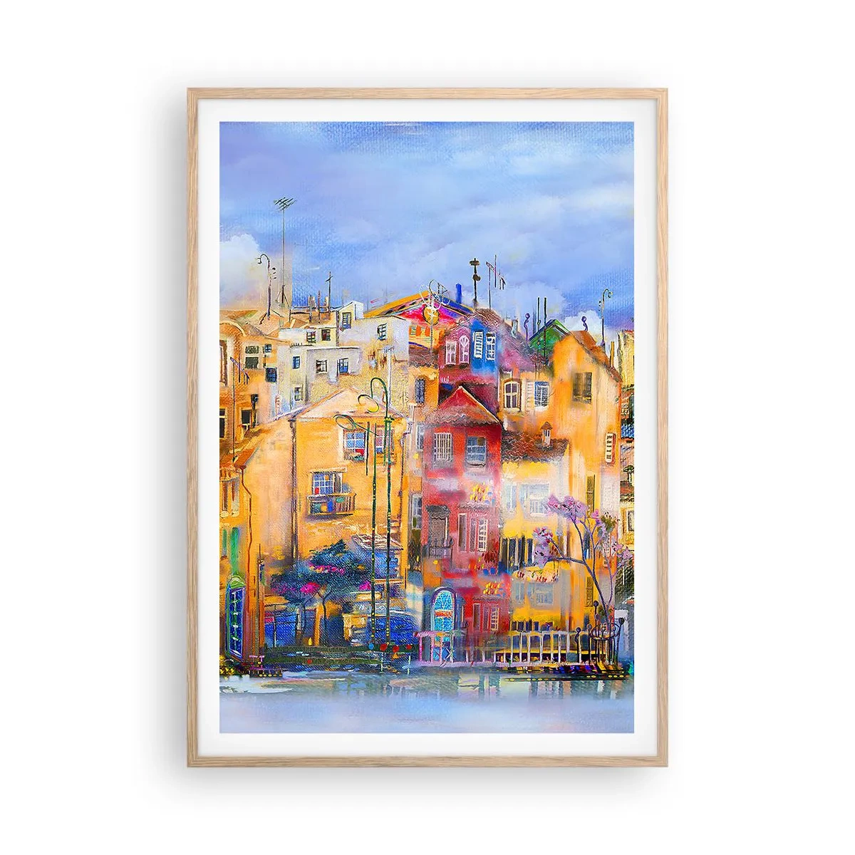 Plakát v rámu světlý dub - Jsme spolu - 70x100 cm