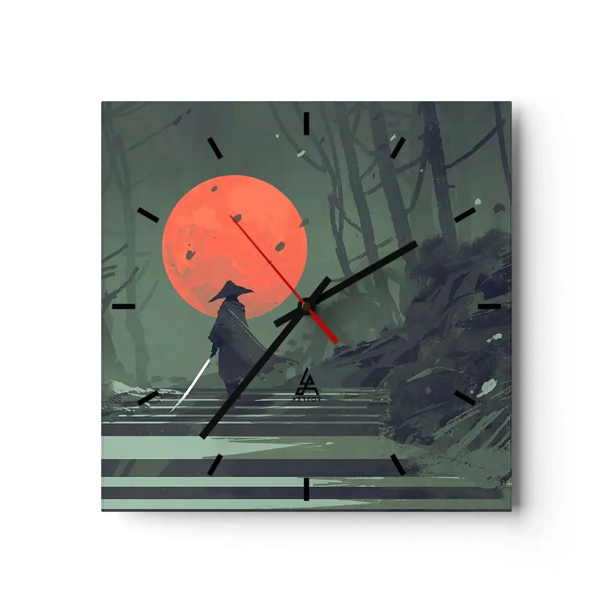 Nástěnné hodiny - Bojovník červeného měsíce - 30x30 cm