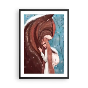 Plakát v černém rámu - Citelná přítomnost - 50x70cm - Vítej v pohádce - Moderní nástěnná dekorace do obývacího pokoje a ložnice ARTTOR