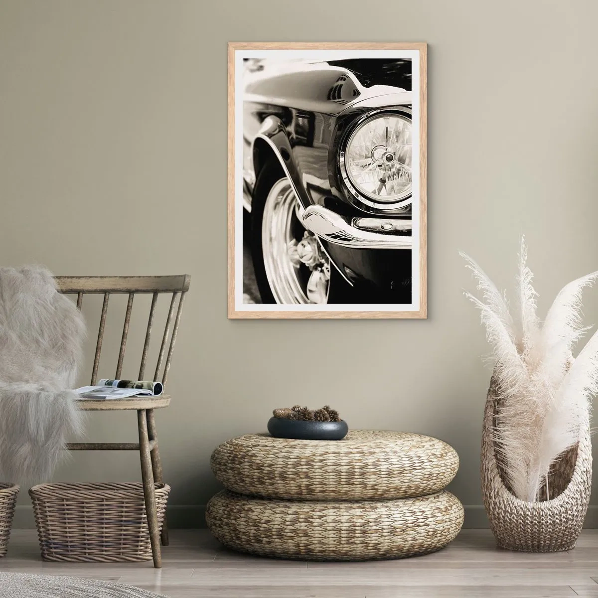 Plakát v rámu světlý dub - Nepomíjející lesk - 40x50 cm