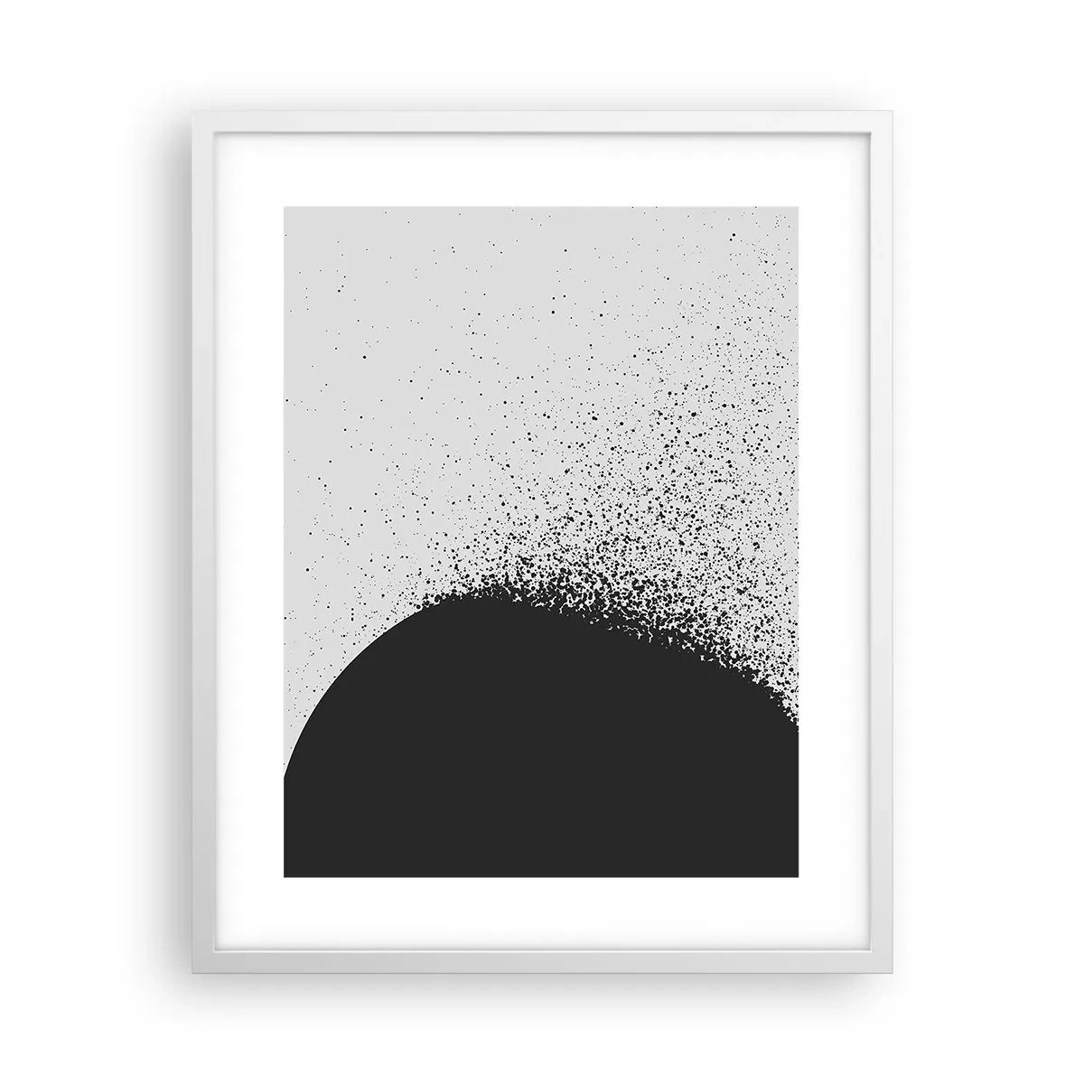 Plakát v bílém rámu - Pohyb částic - 40x50 cm
