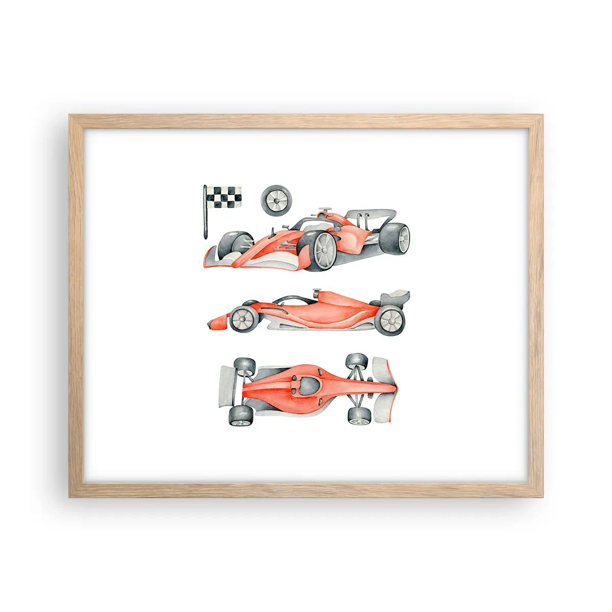 Plakát v rámu světlý dub - Dohnat sen - 50x40 cm