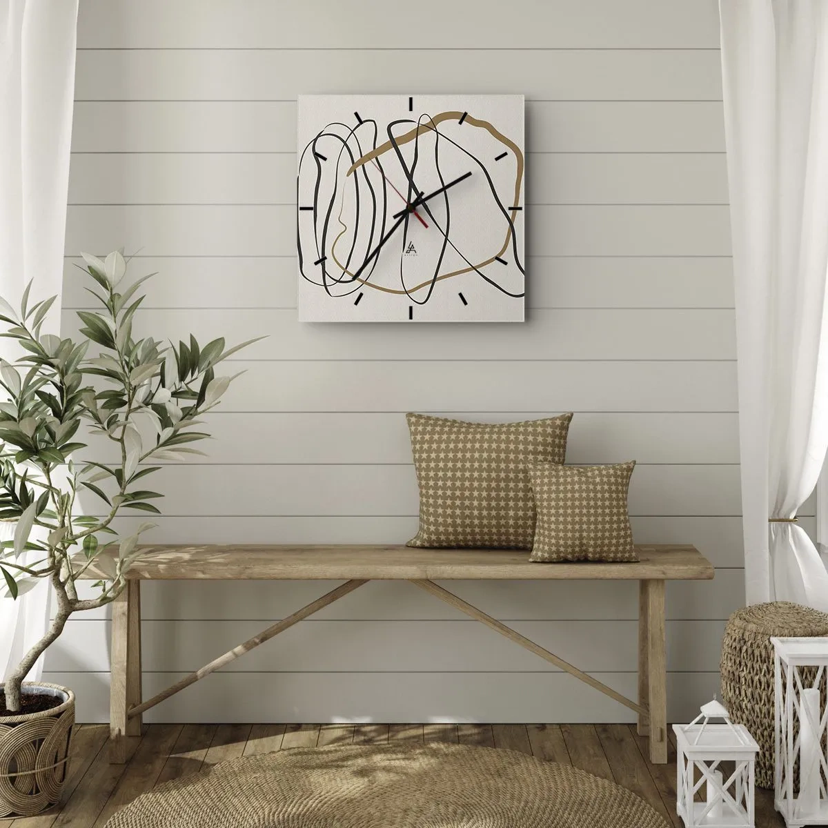 Nástěnné hodiny - Kompozice – tanec ve smyčce - 30x30 cm