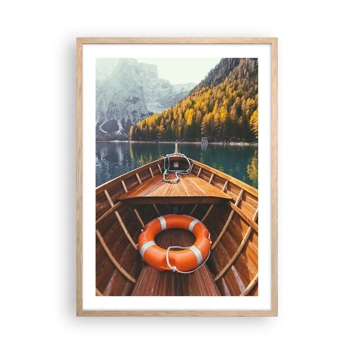Plakát v rámu světlý dub - Horská túra - 50x70 cm