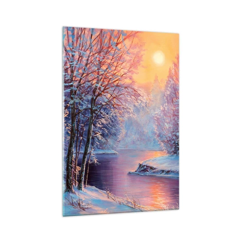 Obraz na skle - Barvy zimy - 70x100 cm