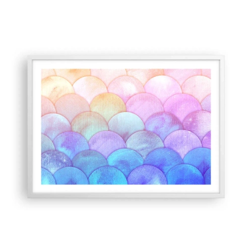 Plakát v bílém rámu - Perleťová šupina - 70x50 cm