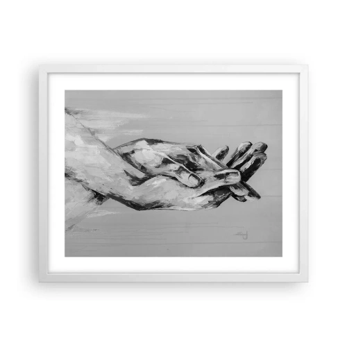 Plakát v bílém rámu - Začátek… - 50x40 cm