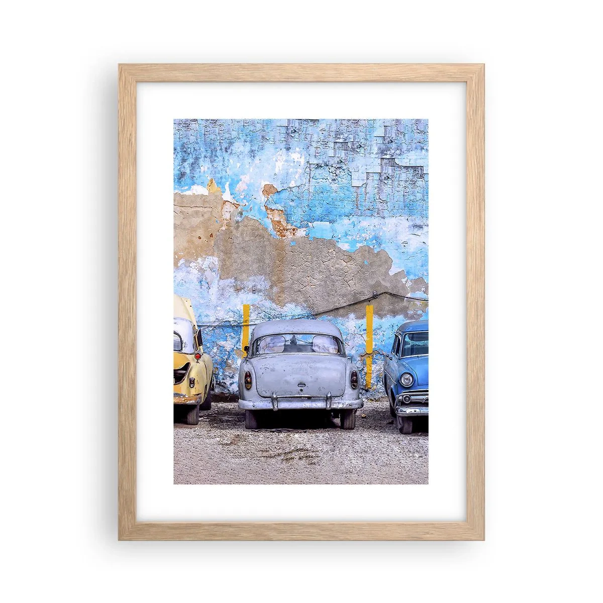 Plakát v rámu světlý dub - Setkání veteránů - 30x40 cm