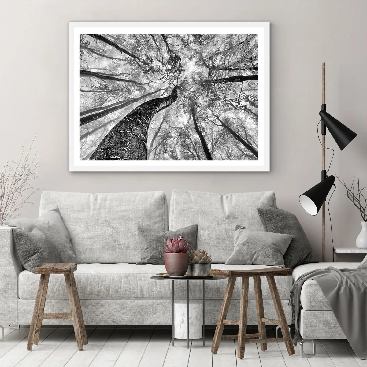 Plakát v bílém rámu - Závod ke světlu - 70x50 cm