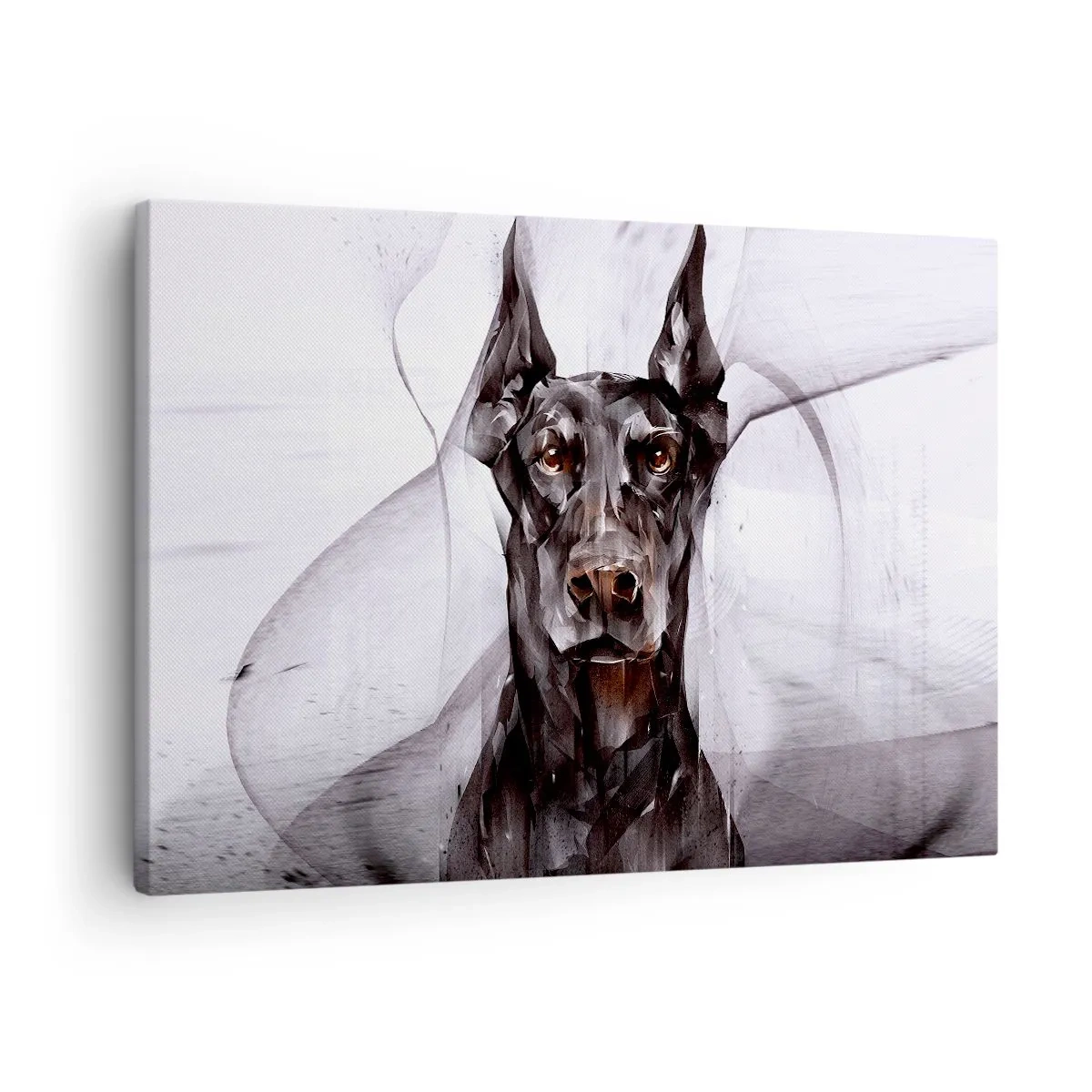 Obraz na plátně - Abstraktní portrét psa v uměleckém přístupu - 70x50cm - Z urozeného rodu - Moderní nástěnná dekorace do obývacího pokoje a ložnice ARTTOR
