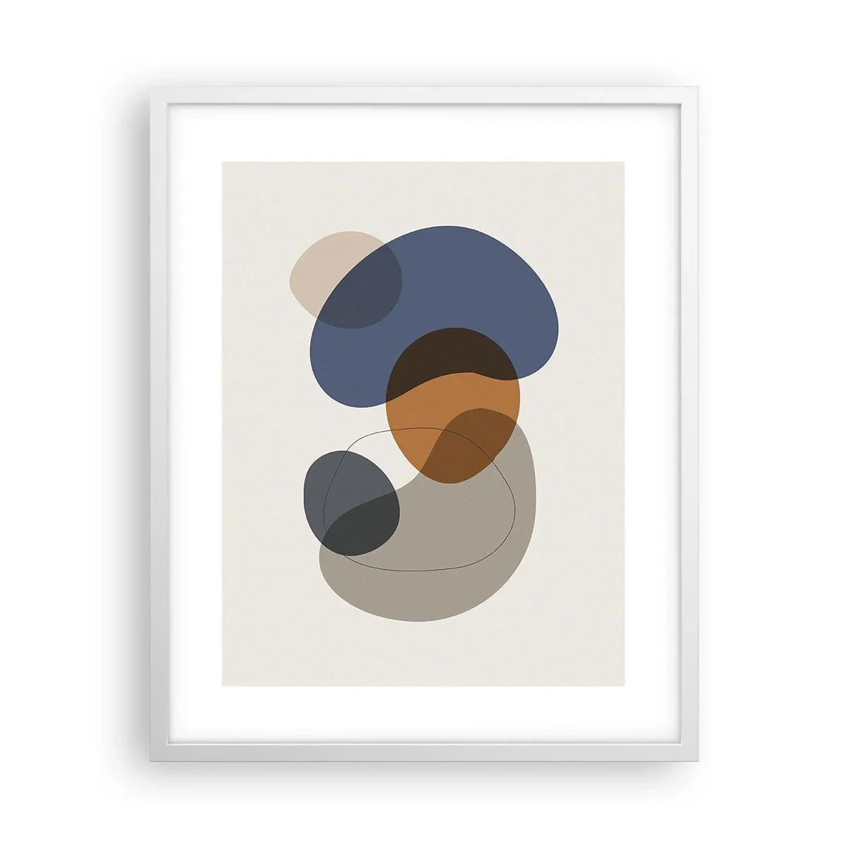 Plakát v bílém rámu - Kapky barev - 40x50 cm