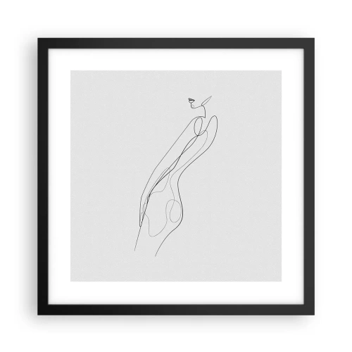 Plakát v černém rámu - Pouze slib - 40x40 cm