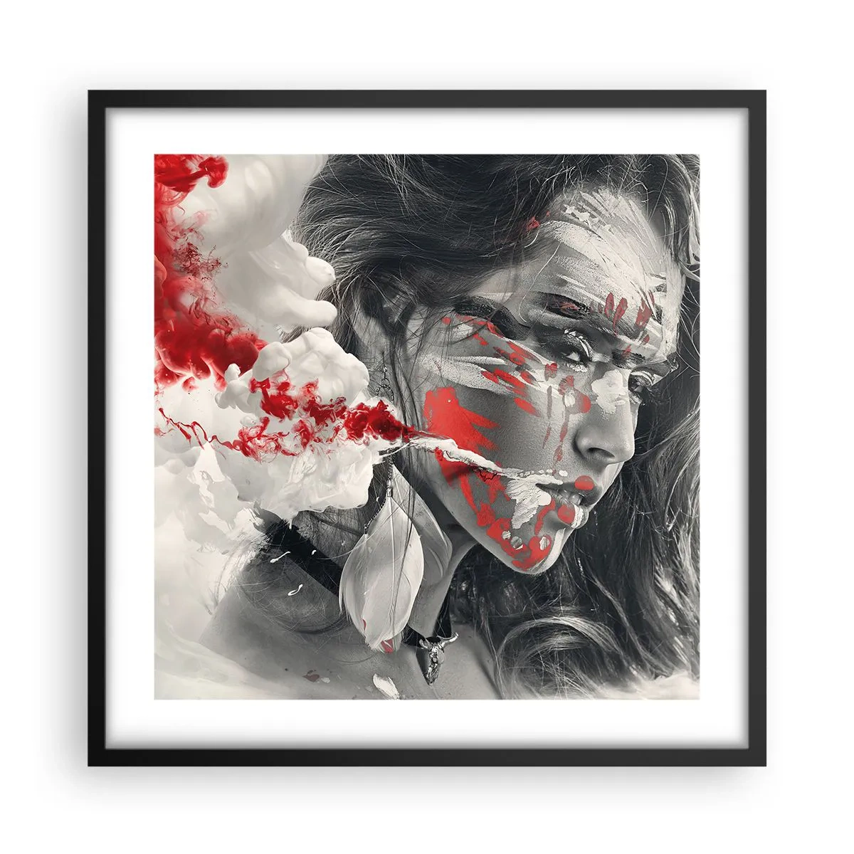 Plakát v černém rámu - Ve spárech absurdity - 50x50 cm