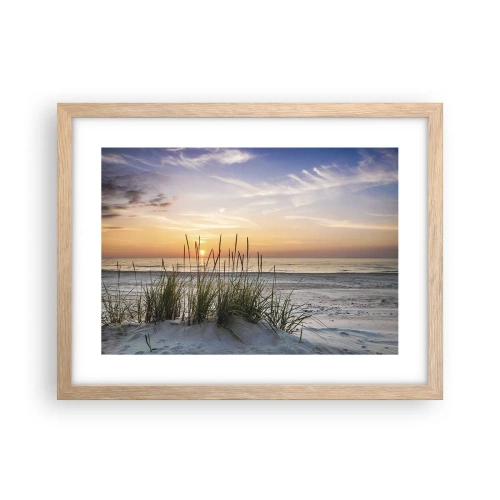 Plakát v rámu světlý dub - Podívej se, představ si a pociť - 40x30 cm