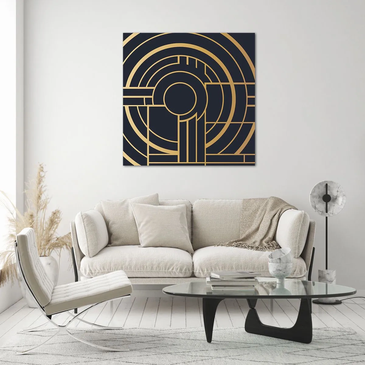 Obraz na skle - Obraty události - 70x70 cm