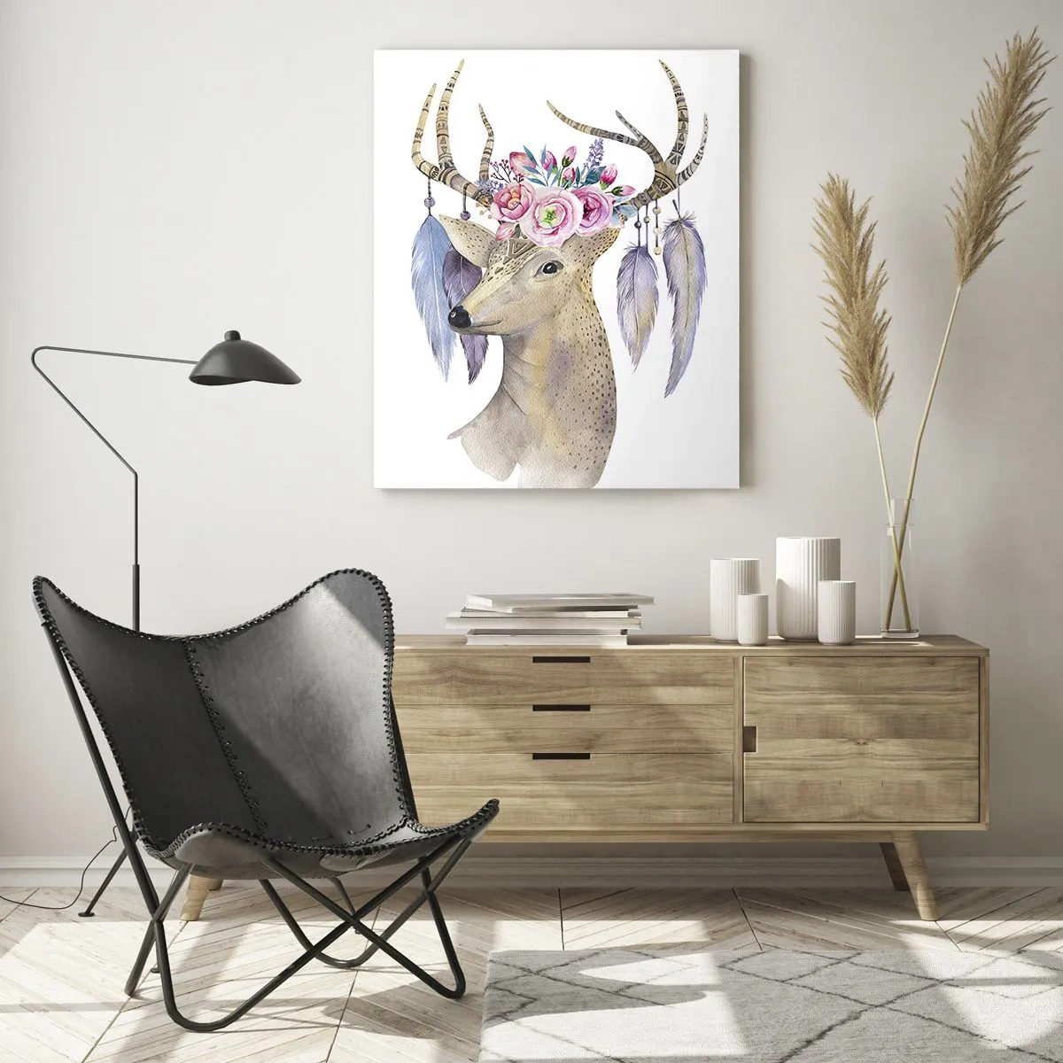 Obraz na skle - Průvodce duše - jemný, nevinný - 50x70 cm