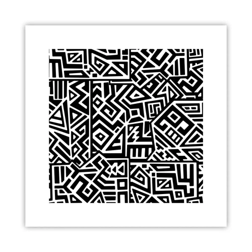 Plakát - Předkolumbovská kompozice - 30x30 cm