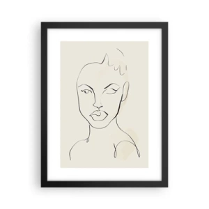 Plakát v černém rámu - Obrys smyslnosti - 30x40 cm