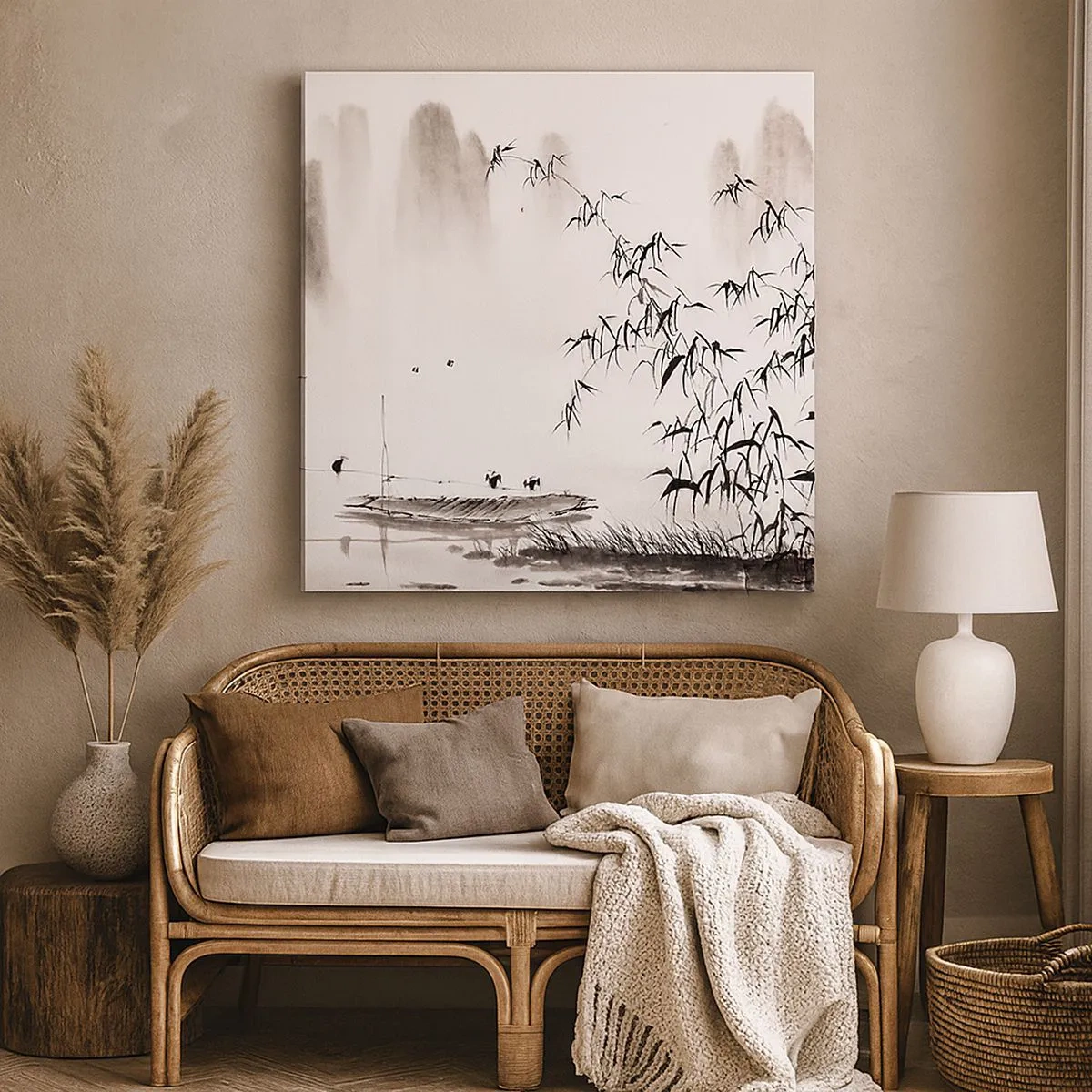 Obraz na plátně - Klid rýžových polí - 30x30 cm