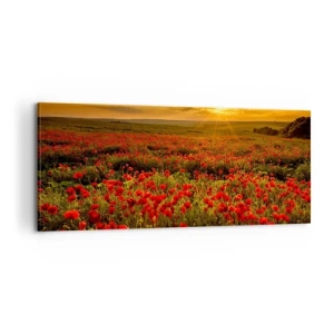 Obraz na plátně - Mezi vlnami šumících luk, mezi záplavou květů - 100x40 cm