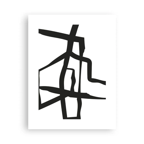 Plakát - Černobílá konstrukce - 30x40 cm