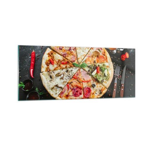 Obraz na skle - Vějíř chutí - 100x40 cm