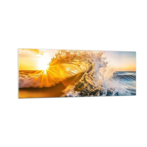 Obraz na skle - Hra v písku - 140x50 cm