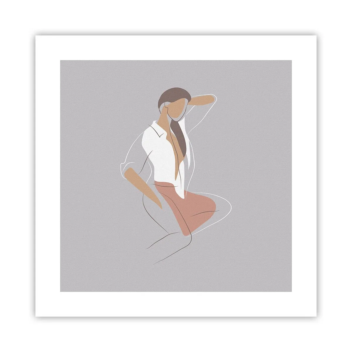 Plakát - Obrys půvabu - 40x40 cm