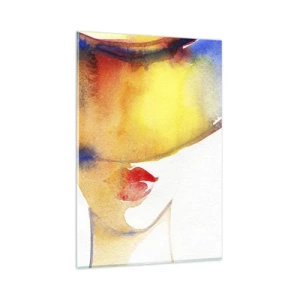 Obraz na skle - Portrét dámy    - 80x120 cm