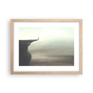 Plakát v rámu světlý dub - Nahoru, samozřejmě! - 40x30 cm