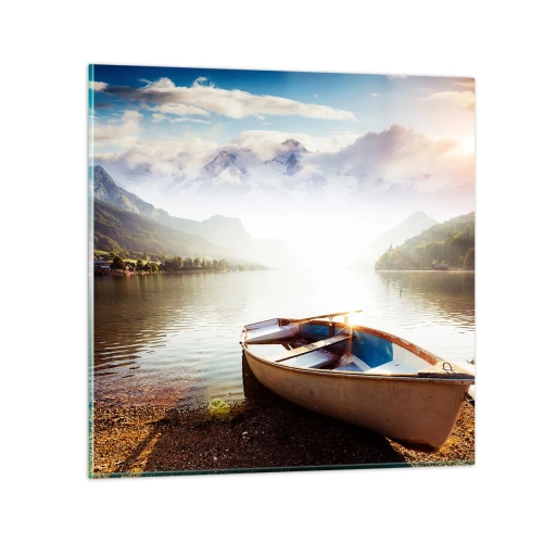 Obraz na skle - U velké a čisté vody - 50x50 cm