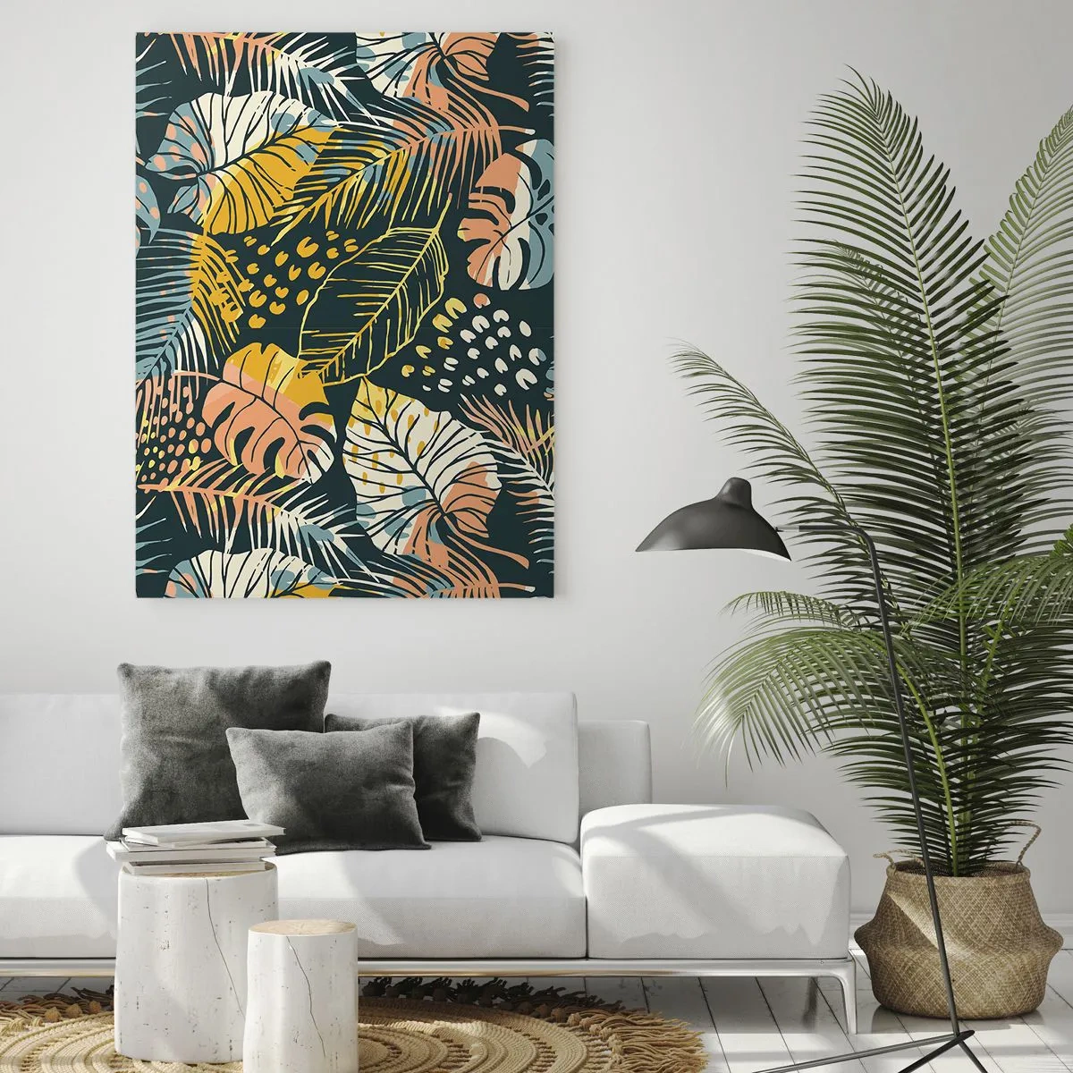 Obraz na skle - Listová fantazie - 50x70 cm