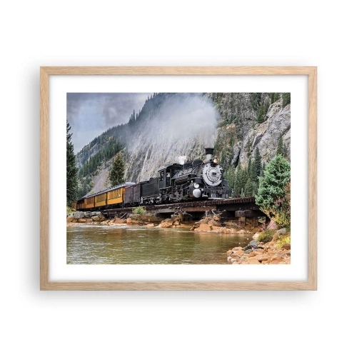 Plakát v rámu světlý dub - Kampak? Kam? - 50x40 cm