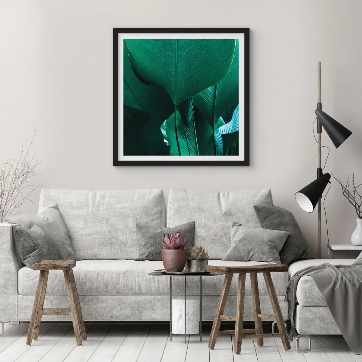 Plakát v černém rámu - Obrácené ke světlu - 50x50 cm