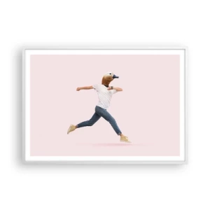 Plakát v bílém rámu - Špetka absurdity - 100x70 cm