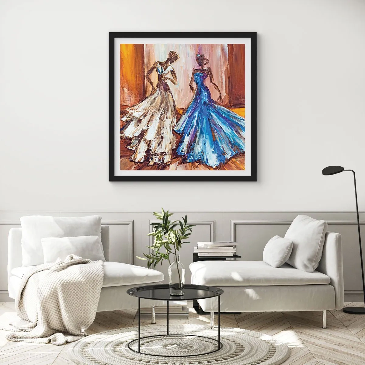 Plakát v černém rámu - Půvabné duo - 50x50 cm