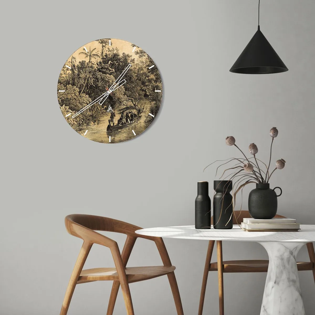 Nástěnné hodiny - Výlet ke zdroji - 40x40 cm
