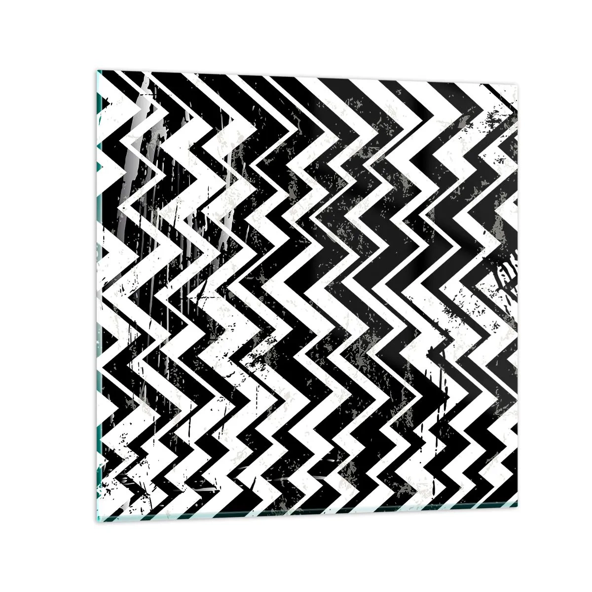 Obraz na skle - Cik-bílé, cik-černé - 60x60 cm