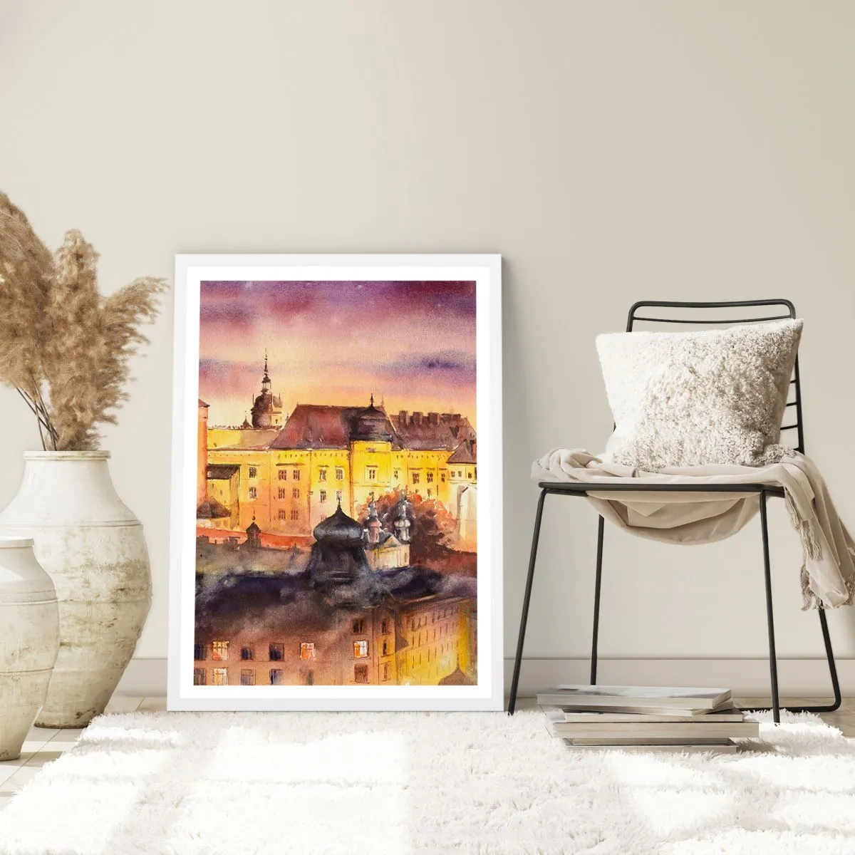 Plakát v bílém rámu - Historie a pohádka - 50x70 cm