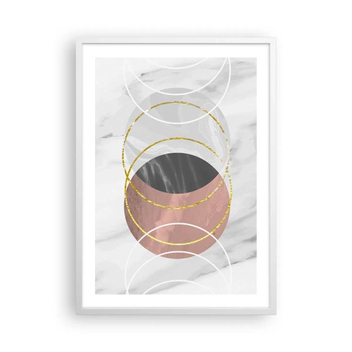 Plakát v bílém rámu - Hudba sfér - 50x70 cm