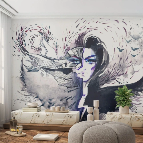 Fototapeta na míru Premium Canvas - Démonická a krásná - Abstrakce, Žena, Ženské oči