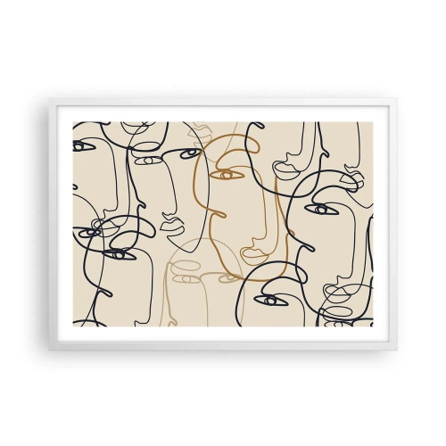 Plakát v bílém rámu - Portrét znásobený - 70x50 cm